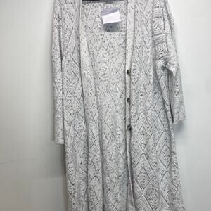 White flecked j. jill long Cardigan size XXL
